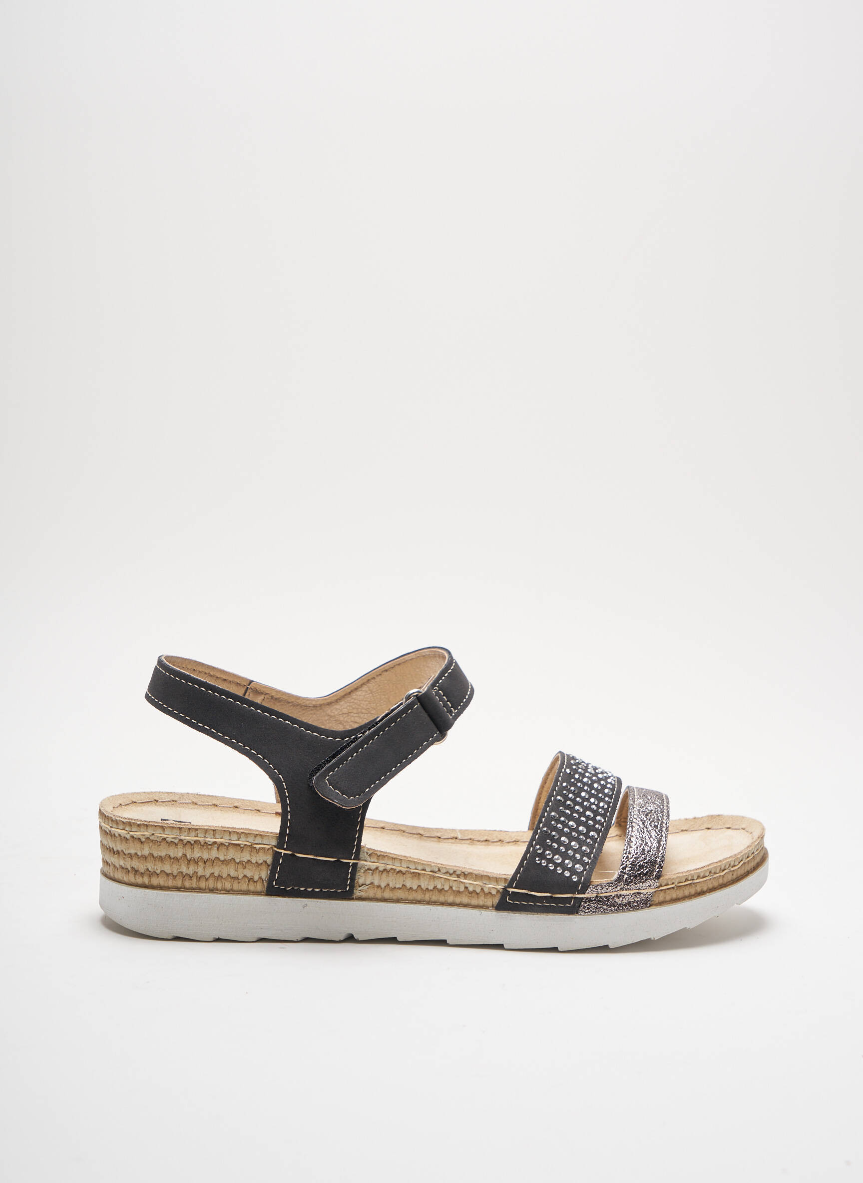 Moran S Sandales Nu Pieds Femme couleur noir