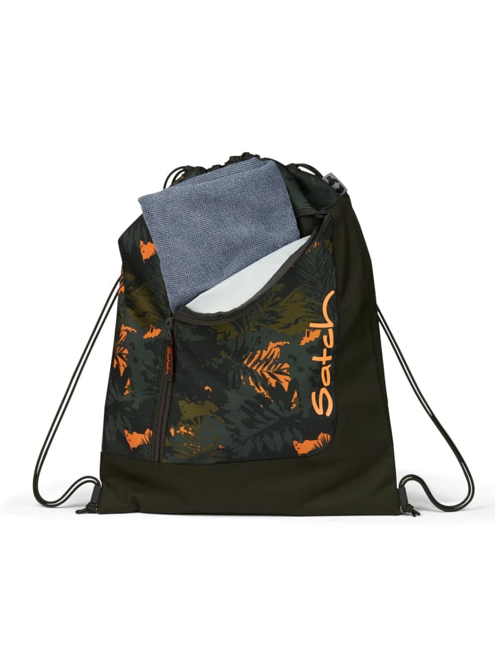 Satch Sportbeutel Jurassic Jungle in Grün/Orange günstig kaufen onesize