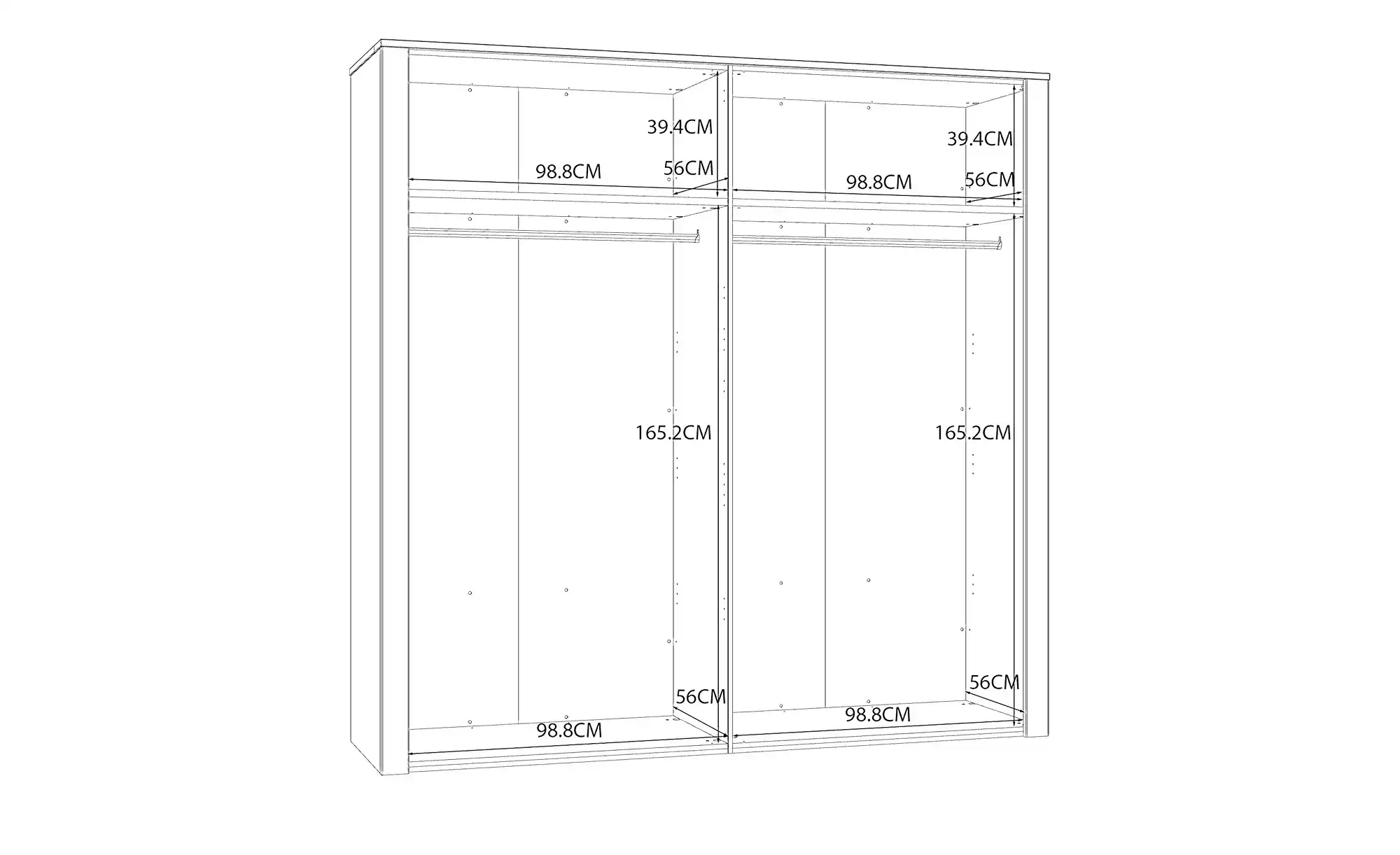Drehtürenschrank