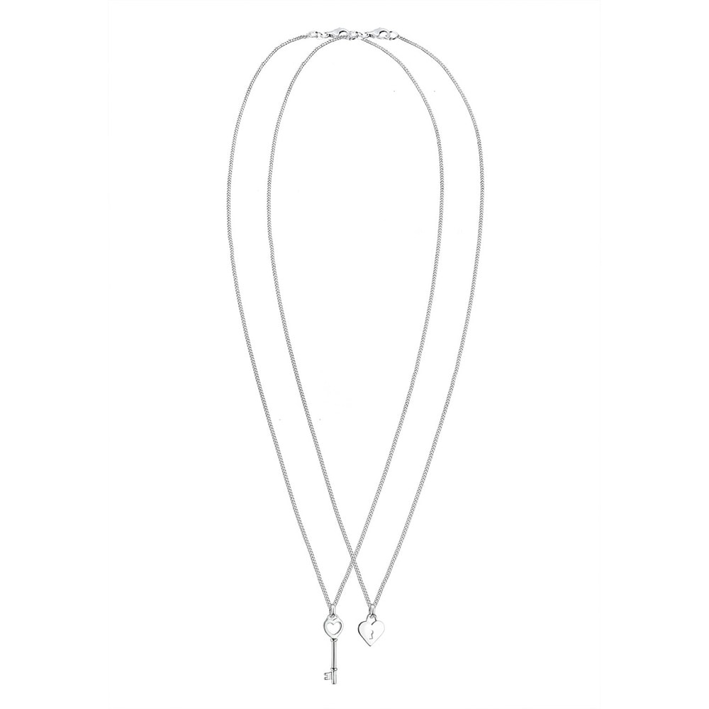 Elli Elli Collier Partnerketten Schlüssel Herz 925 Sterling Silber collier