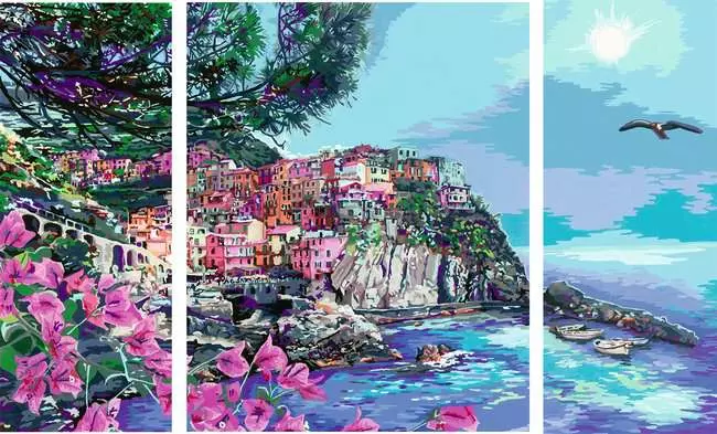CreArt Cinque Terre - Malen nach Zahlen für Erwachsene