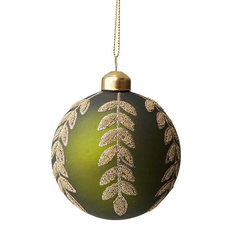 Home Julekule 2-pk ø 8 cm glass m/dekor forest