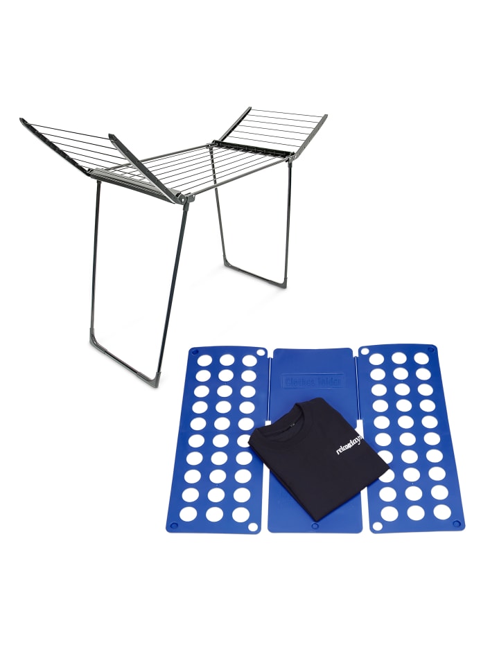 relaxdays 2tlg. Haushaltsset in Blau/ Weiß günstig kaufen onesize
