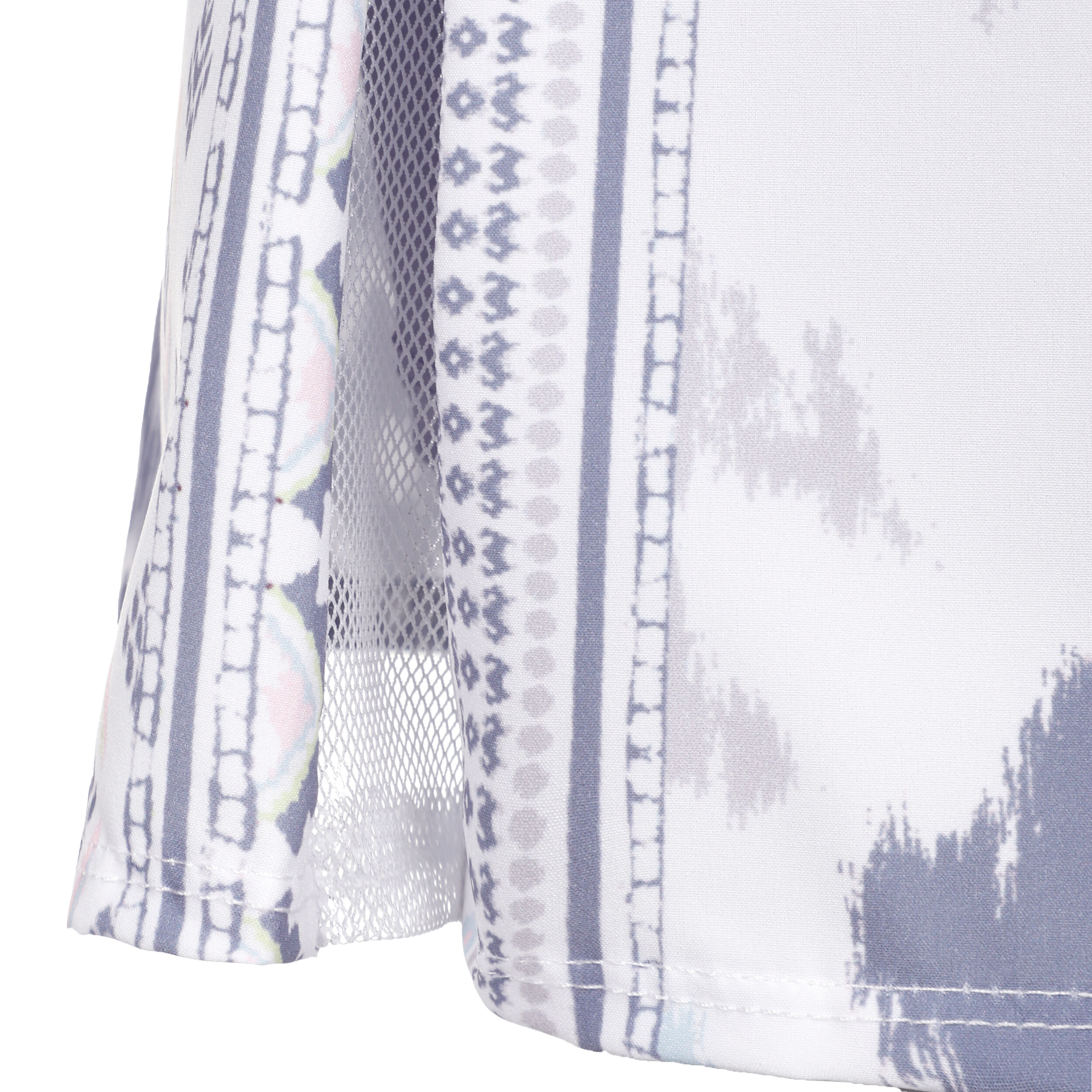 Long Fancy Ikat Rock Damen - Flieder, Mehrfarbig