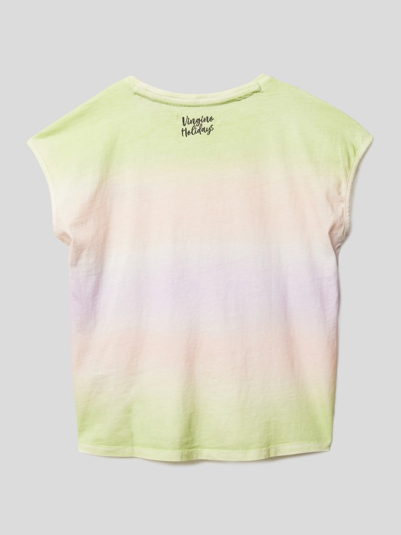 T-Shirt mit Streifenmuster in hellgrün