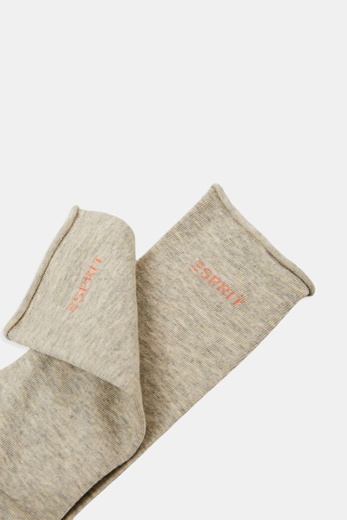Doppelpack Socken mit Rollkanten, Bio-Baumwolle