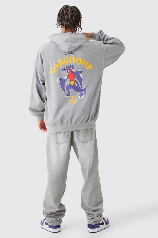 Oversize Hoodie mit lizenziertem Pokemon Garchomp Print