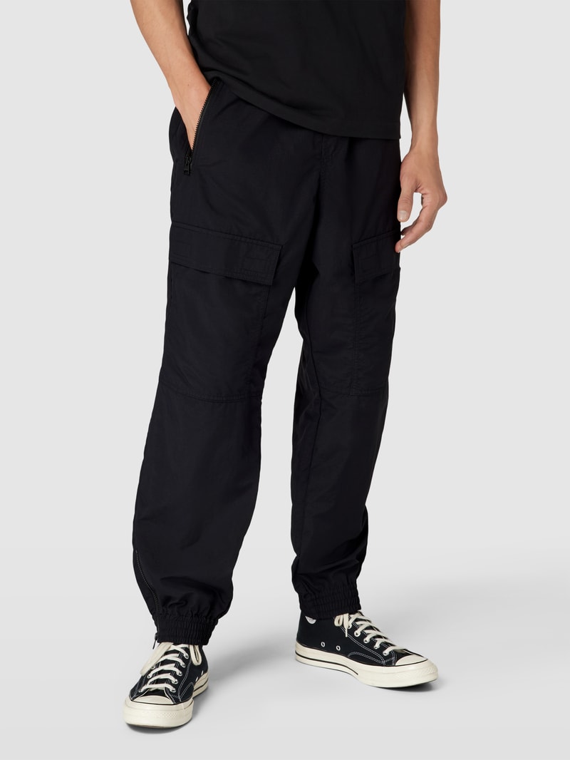 Cargohose mit elastischem Bund Modell 'Ganno' in schwarz