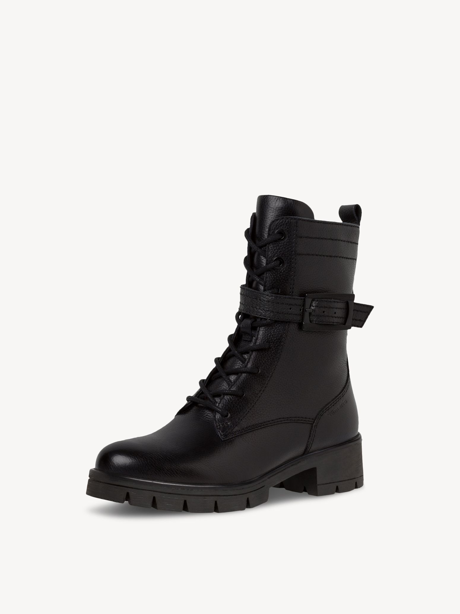 Bottine en cuir - noir