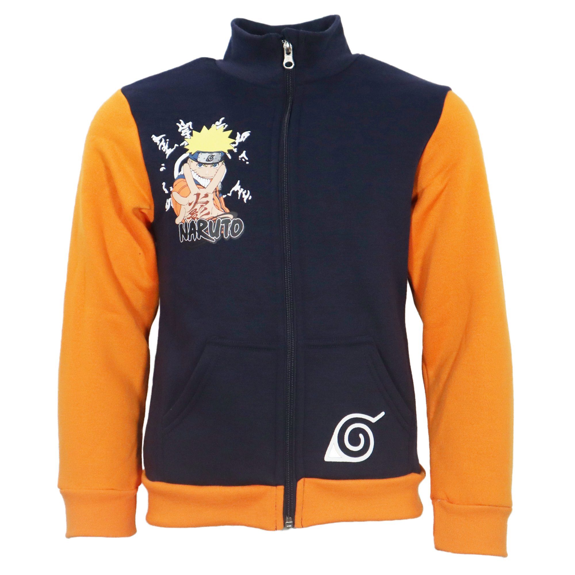 Naruto Jogginganzug Naruto Shippuden Joggingset Sporthose Hose Sweater Jacke, Gr. 98 bis 140