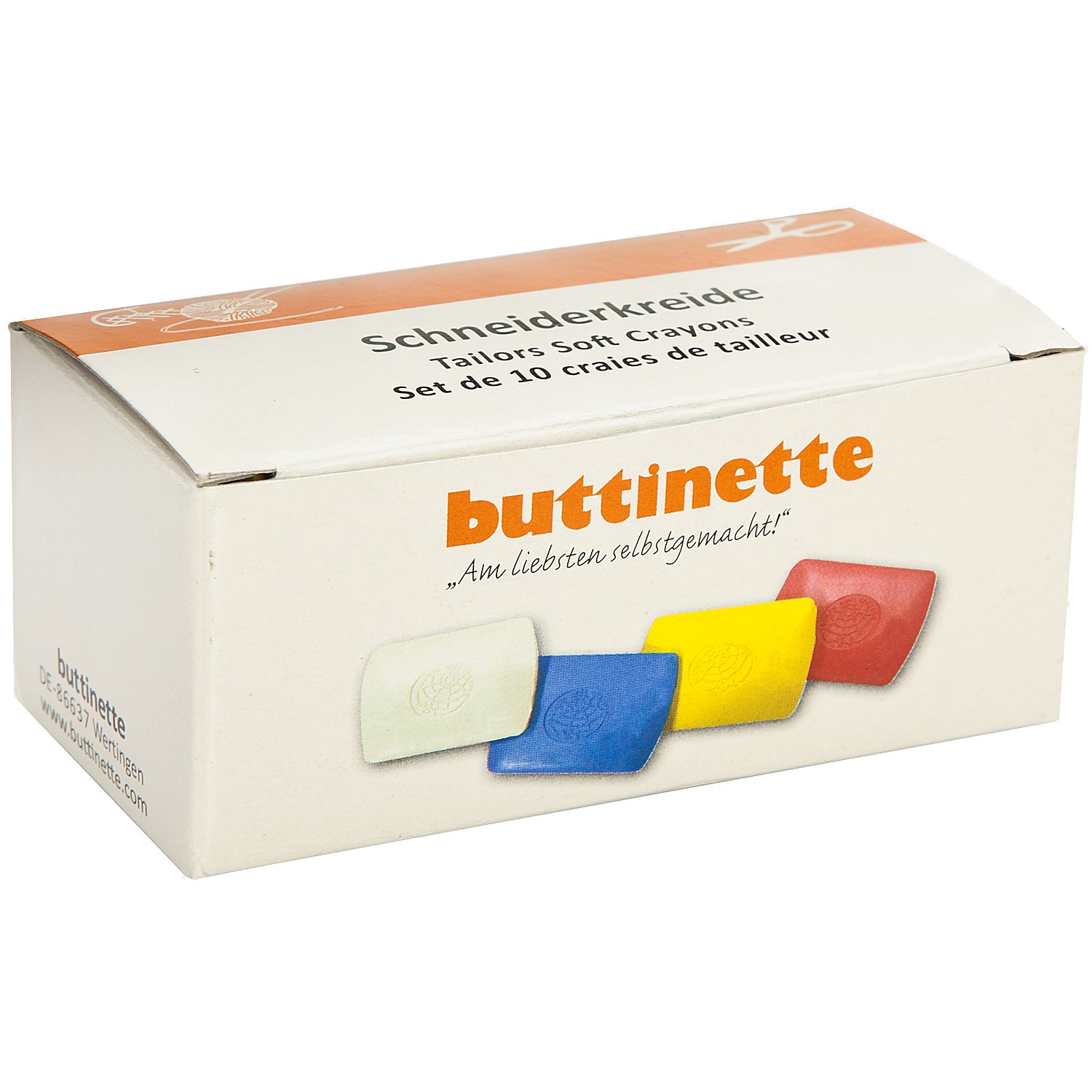 buttinette Schneiderkreide, Größe: 4 x 3,5 cm, Inhalt: 10 Stück