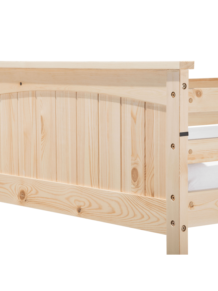 Beliani Hochbett ALBON in Heller Holzfarbton - (W) 97 x (H) 150 x (L) 208 cm günstig kaufen onesize