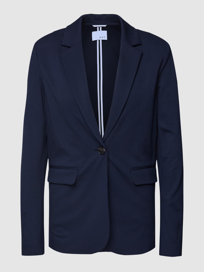 Blazer mit Pattentaschen in dunkelblau