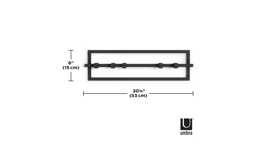 umbra Garderobenhaken Cubiko 5 Hook Schwarz