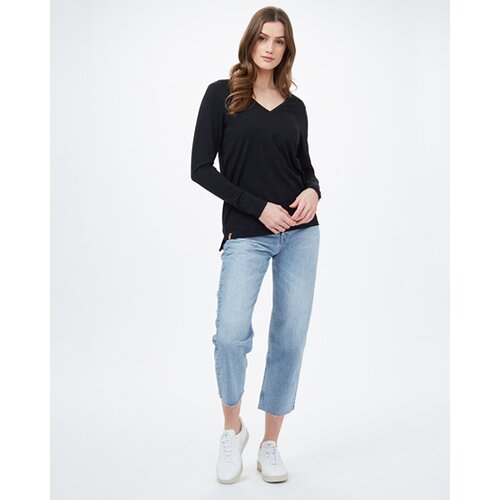 DAMEN SHIRT W TREEBLEND V-NECK LONGSLEEVE T-SHIRT