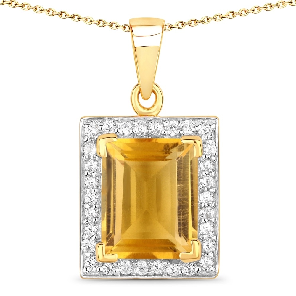 Rafaela Donata Chaîne Argent sterling Citrine en Or jaune Bijoux
