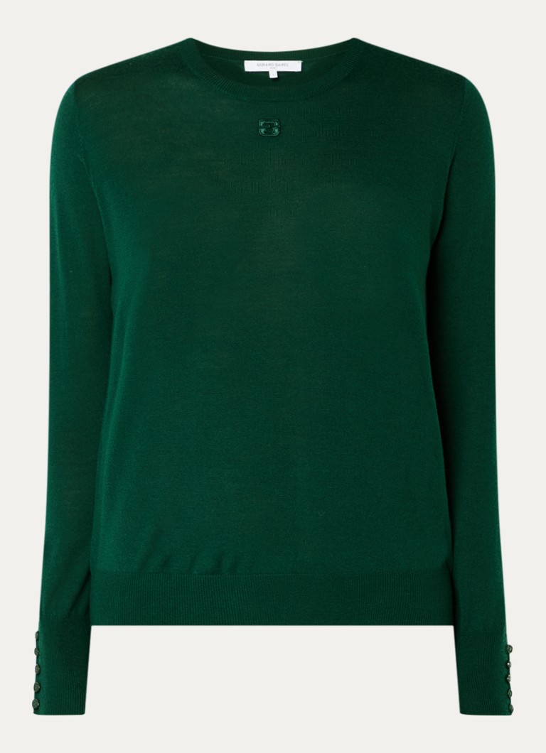 Gerard Darel Jade fine-knit merino wool pullover with logo