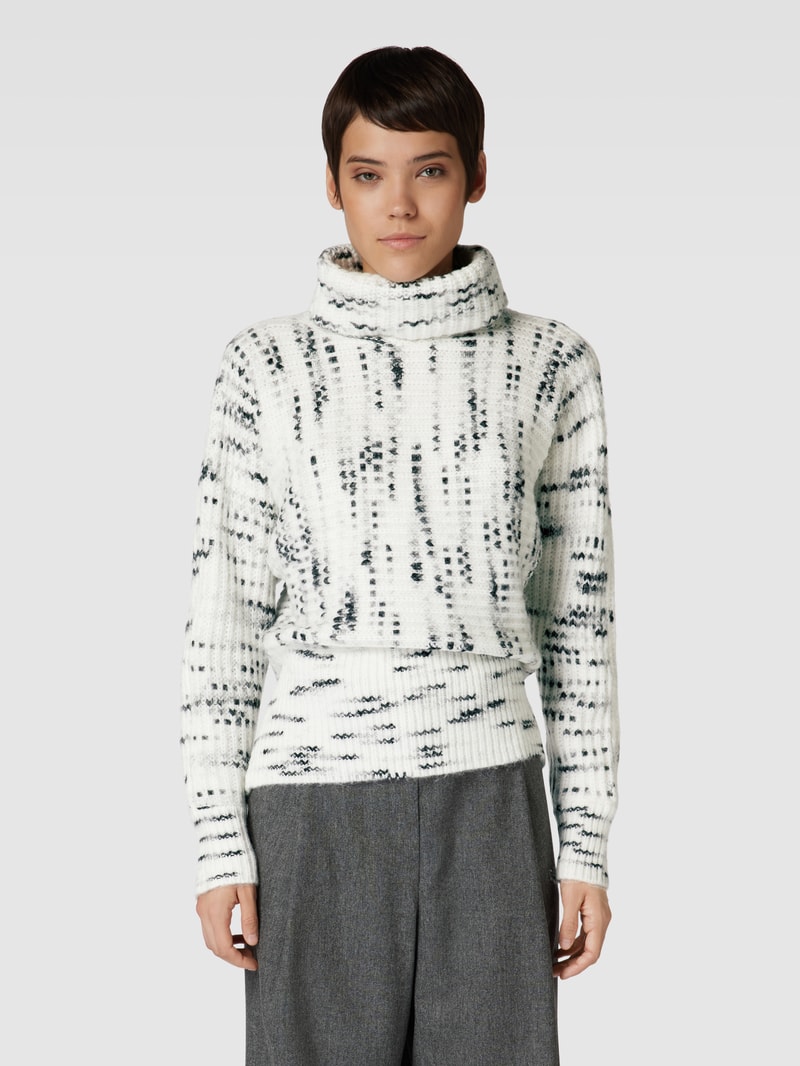 Strickpullover mit Rollkragen Modell 'Pirke' in offwhite