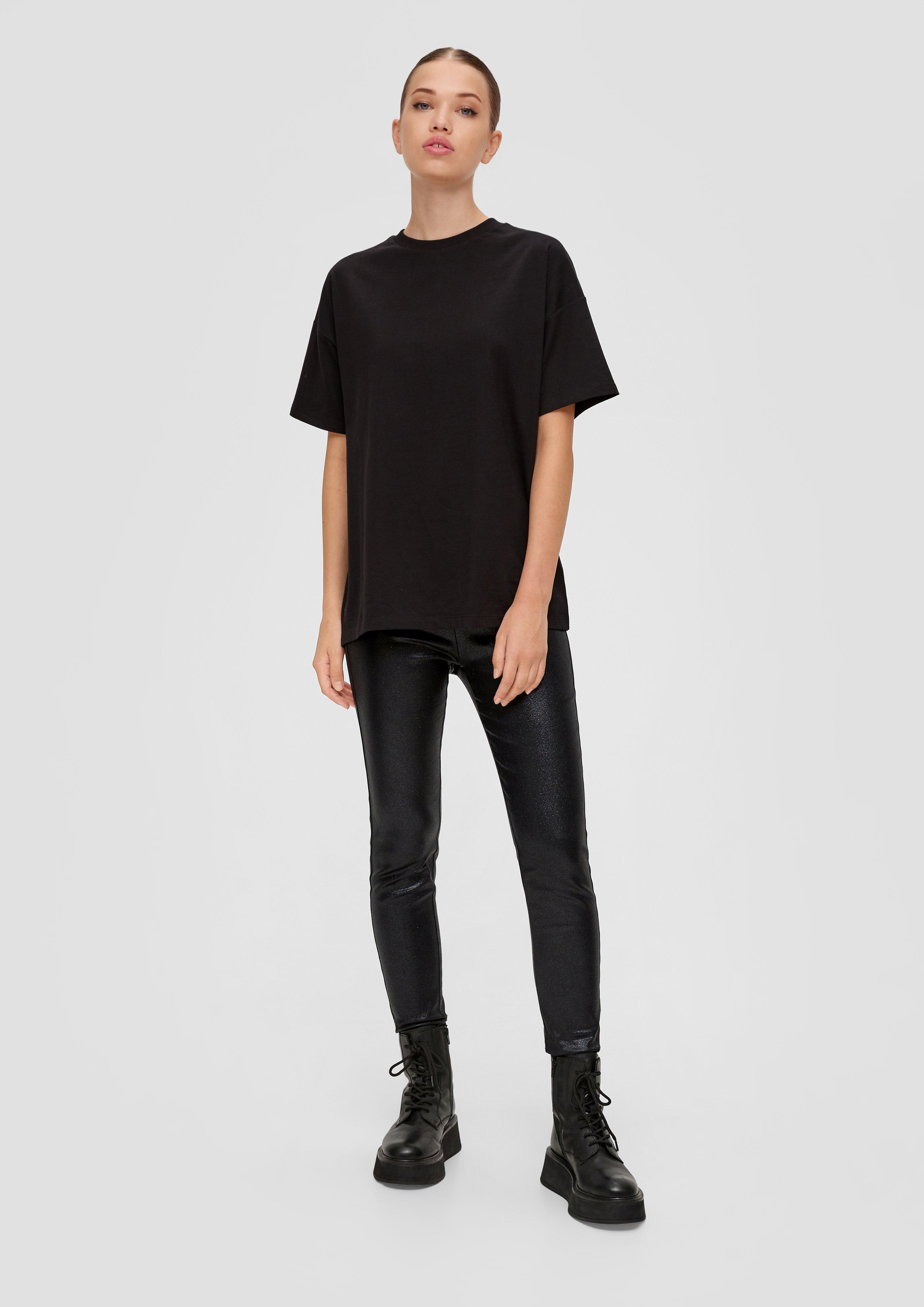 Slim: Leggings im Glitzerdesign | QS x ELIF  2134885-9999