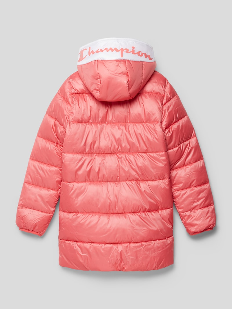 Steppjacke mit Label-Detail in lachs