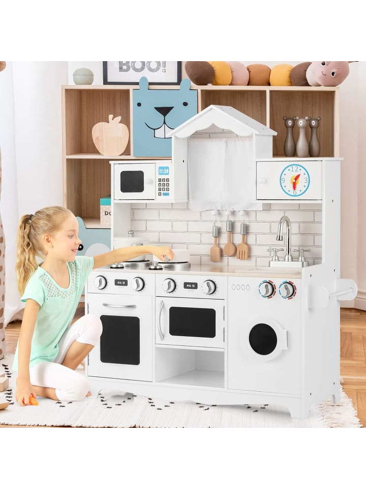 COSTWAY Spielküche ab 3 Jahren in Weiß günstig kaufen 77 cm