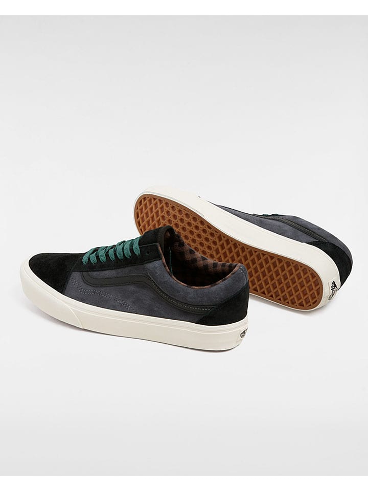 Vans Leder-Sneakers in Schwarz/ Dunkelblau günstig kaufen
