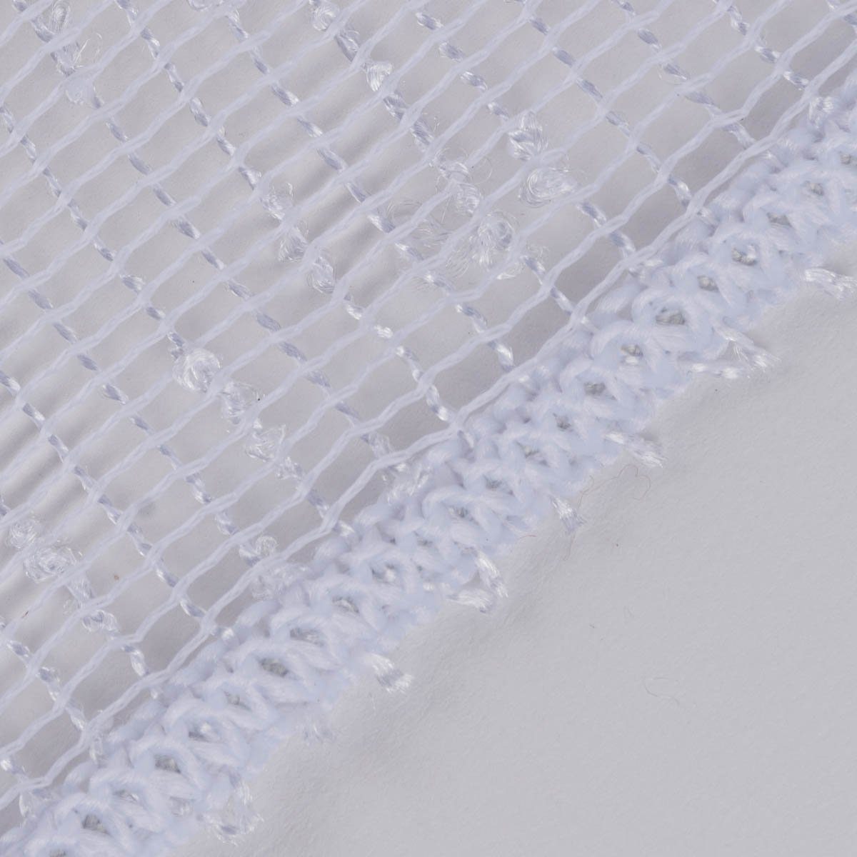 Meterware Rasch Textil Gardinenstoff Stores May Gitterstruktur weiß 280cm, leicht perforiert, Polyester, mit Bleiband, pflegeleicht, überbreit