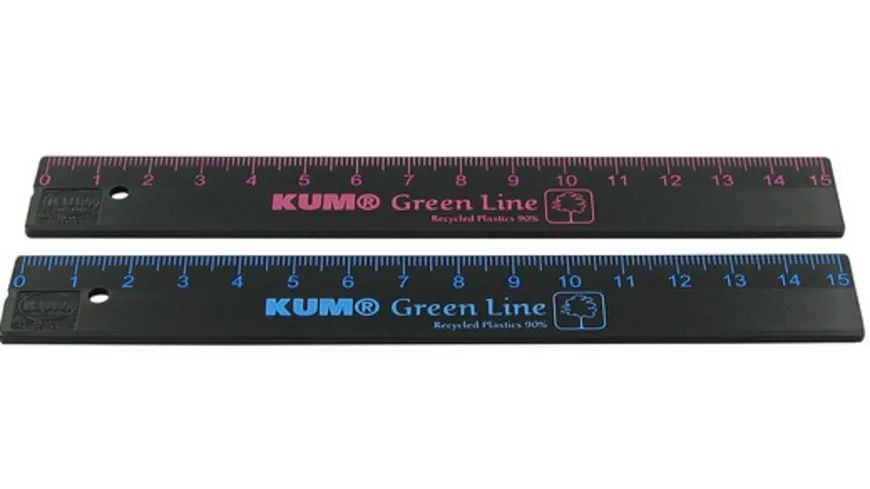 KUM Lineal Green Line 15cm schwarz sortiert