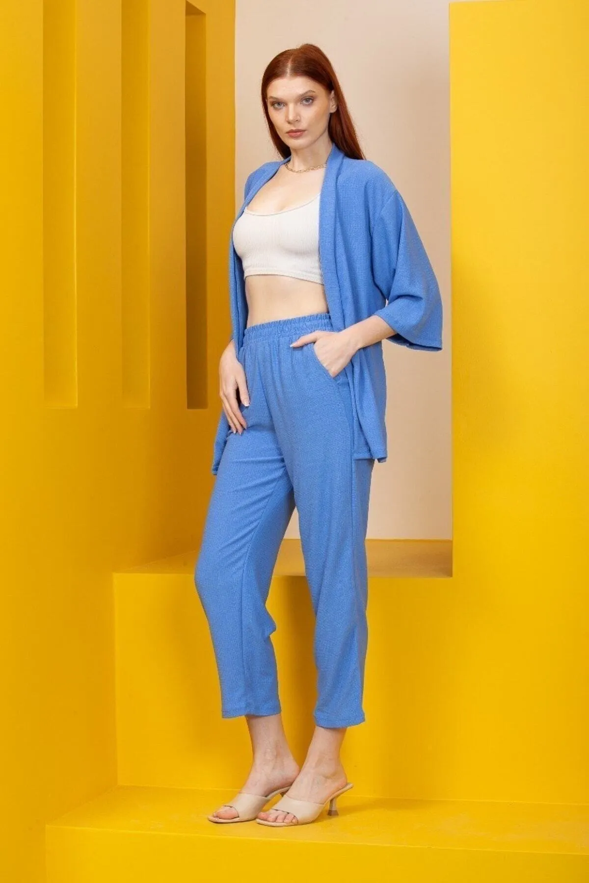 ZF BUTİK  Zweiteiler - Blau - Regular Fit