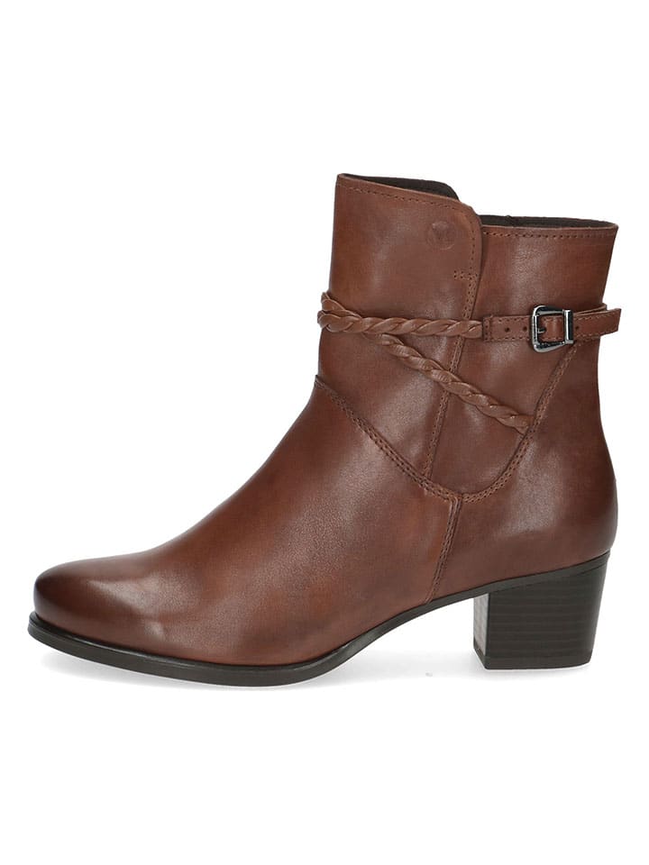 Caprice Leder-Stiefeletten in Braun günstig kaufen