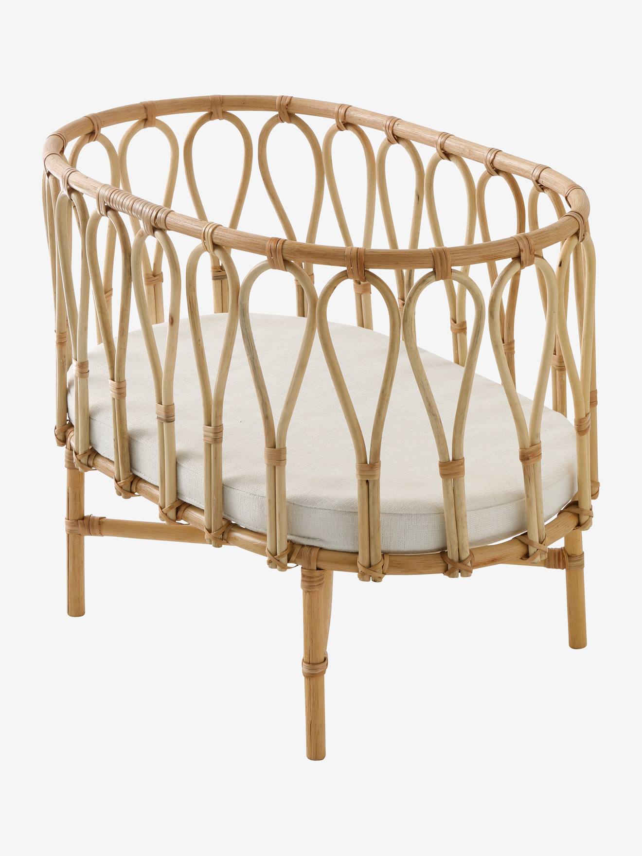 Vertbaudet Puppenbett aus Rattan MINI BOHO - natur