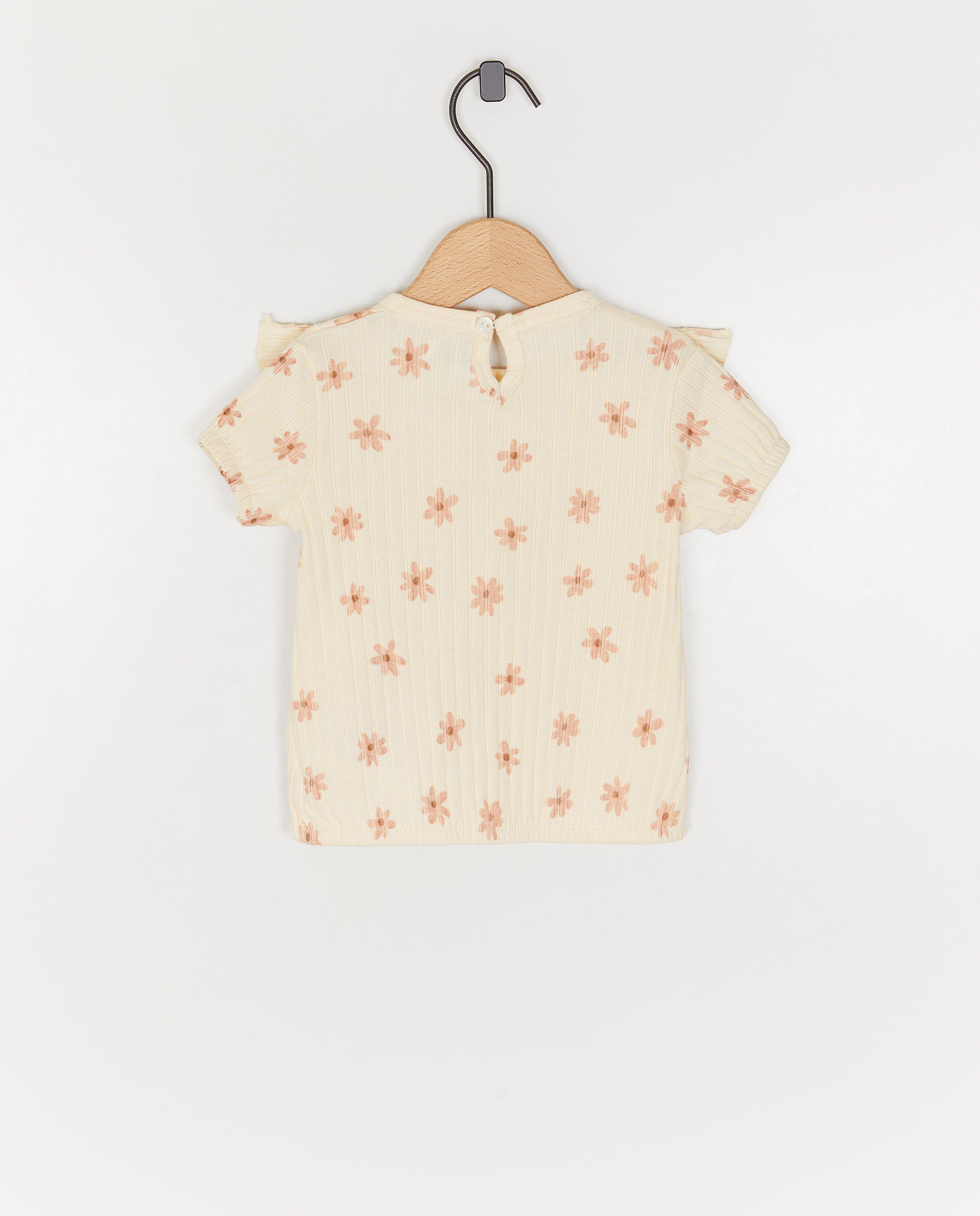 Dirkje vit t-shirt med textur