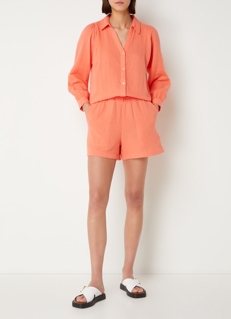 Rails  Leighton high waist straight fit korte broek van biologisch katoen