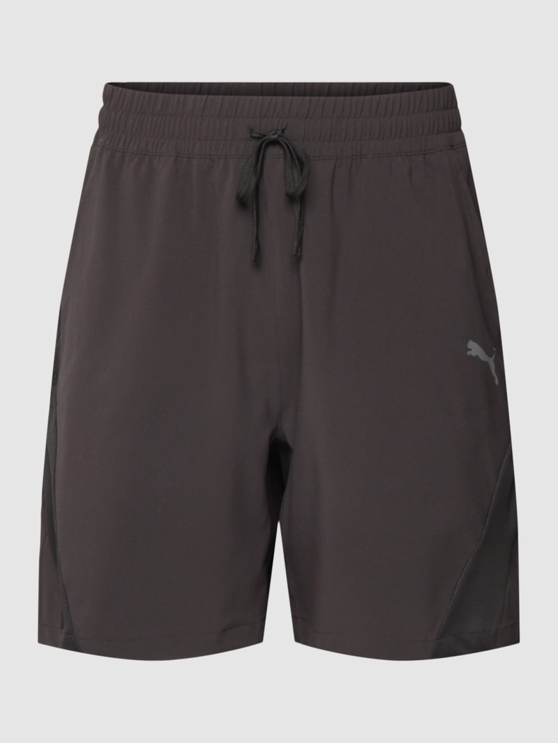 Shorts mit Label-Print Modell 'Woven' in schwarz