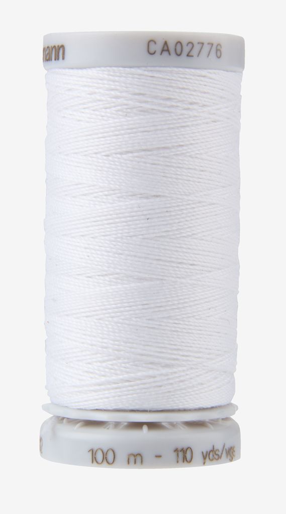 Linha de costura branca de 100m, muito resistente.