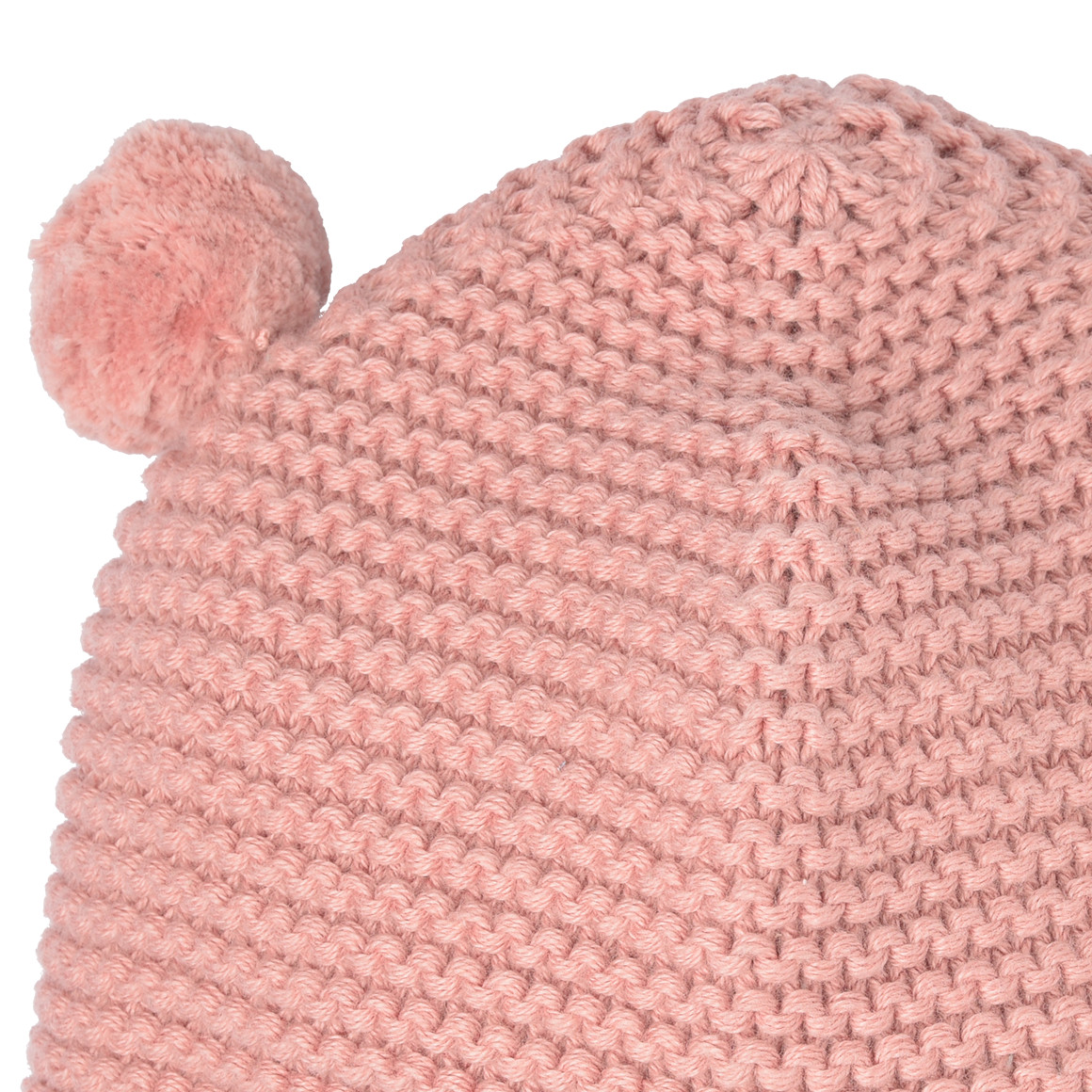 Baby Strickmütze mit Bommeln