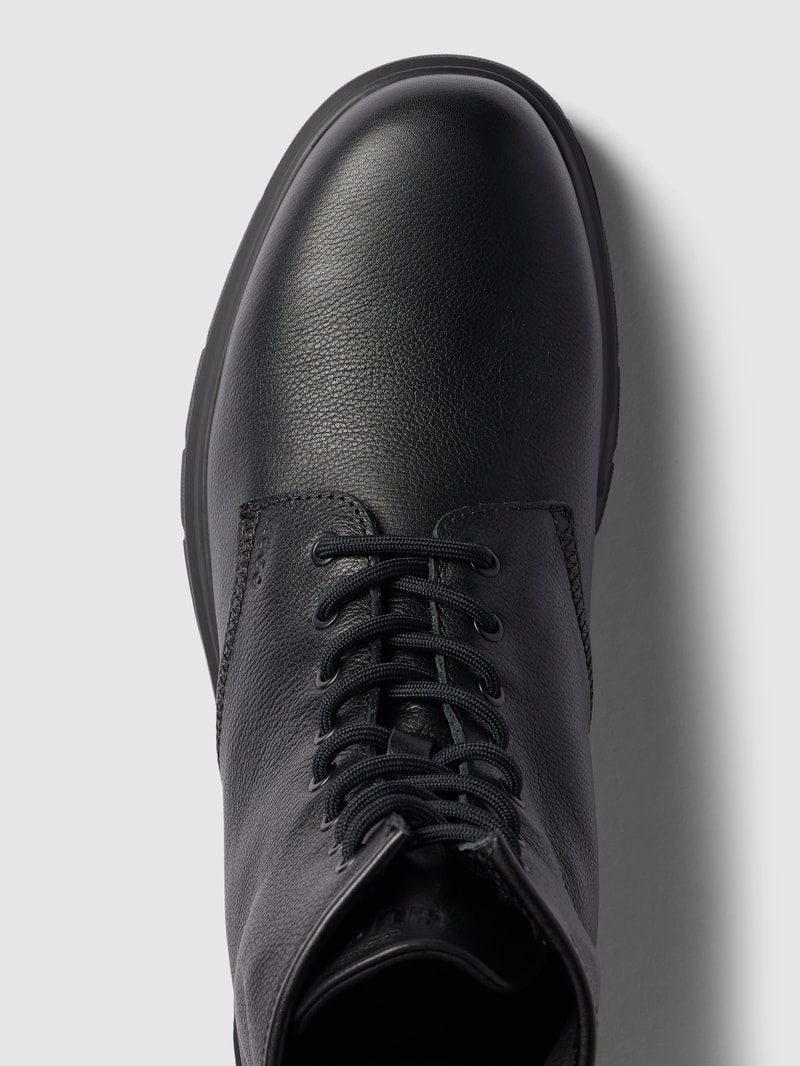 Schnürboots aus echtem Leder Modell 'Ryan' in schwarz