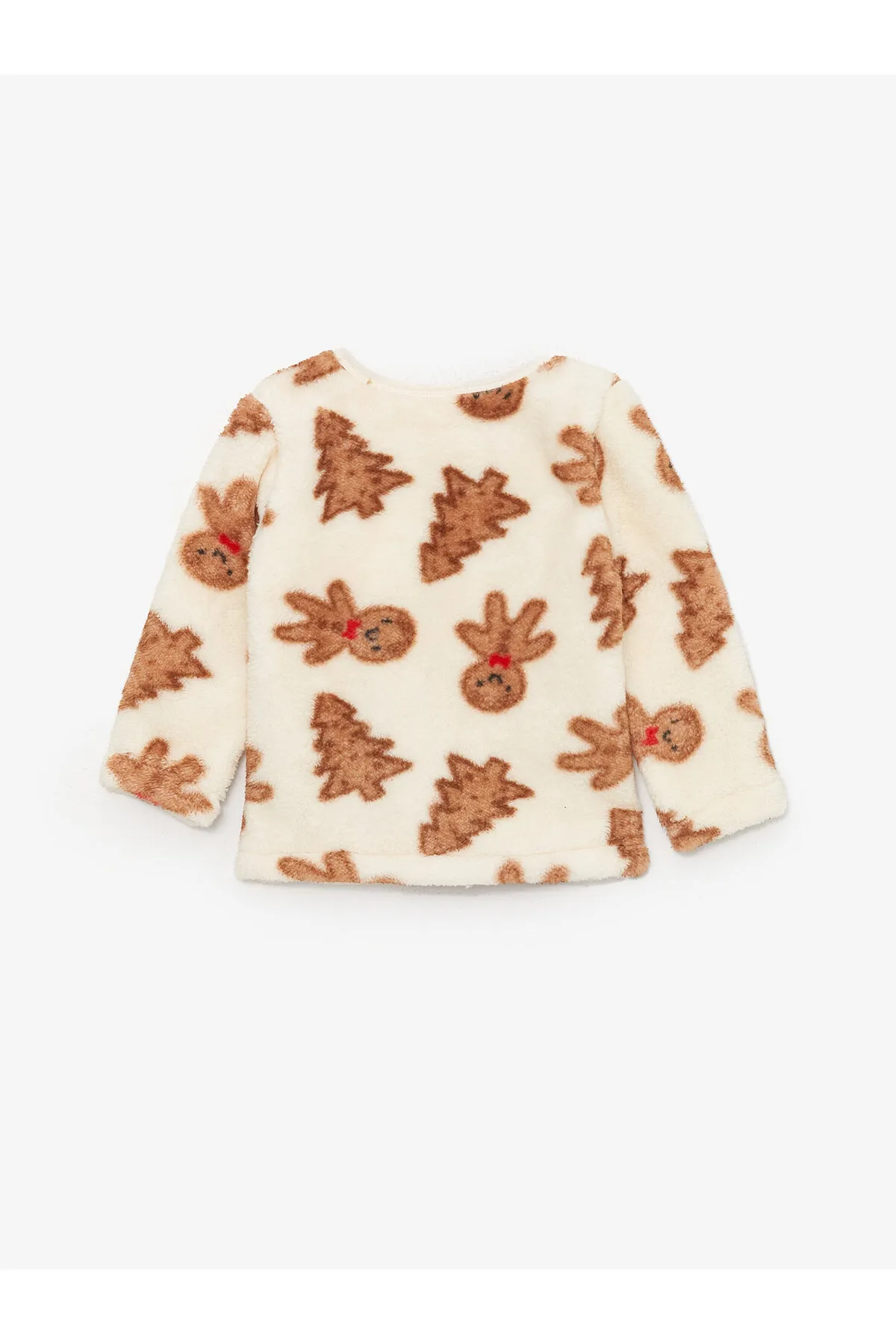 LC Waikiki  Langarm-Pyjama-Set für Babys mit Rundhalsausschnitt und Neujahrsmotiv