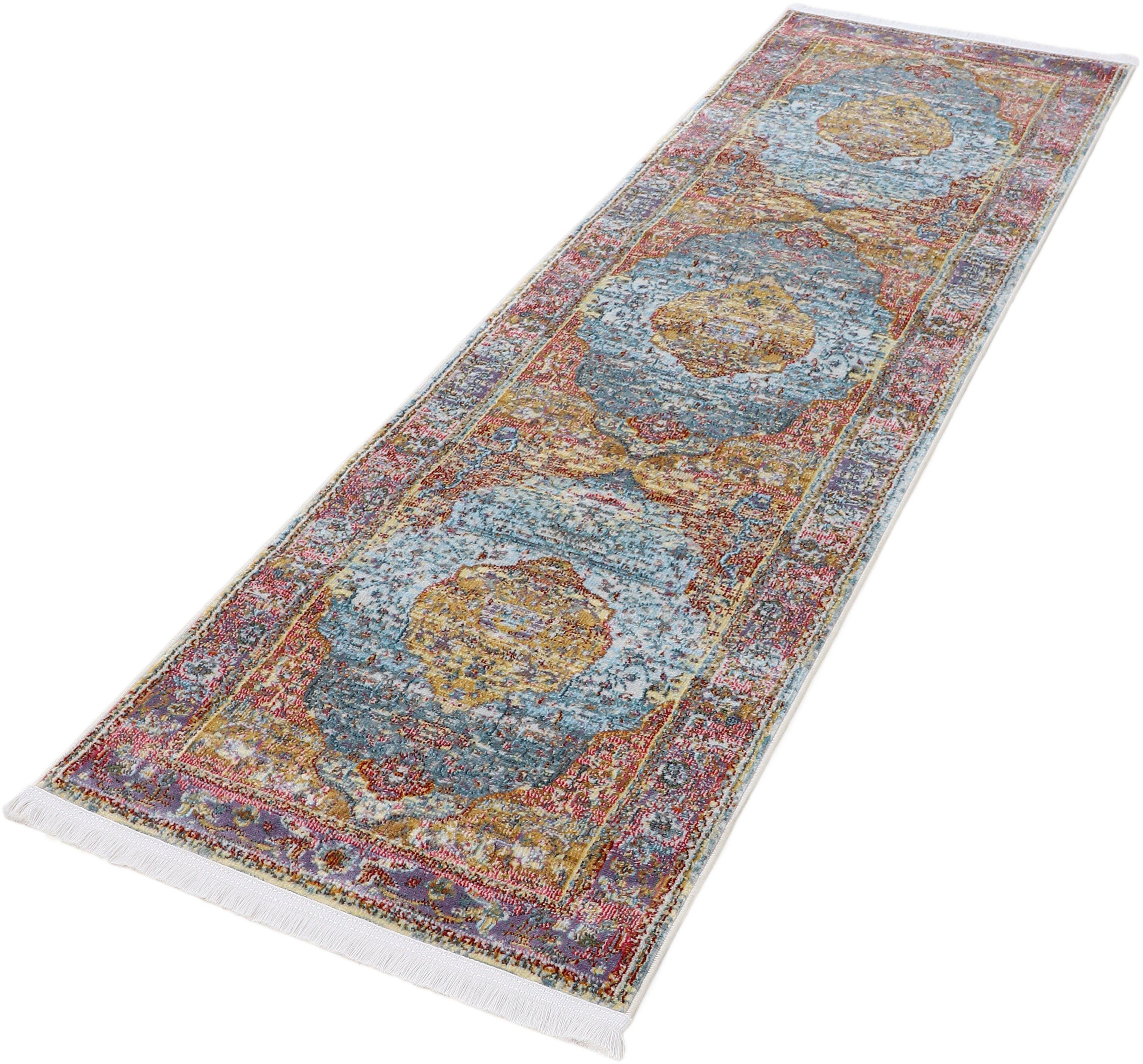 Läufer Esha, carpetfine, rechteckig, Höhe: 8 mm, Vintage Look, Wohnzimmer
