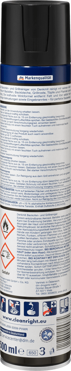 Backofen- & Grillreiniger mit Aktiv-Schaum, 500 ml