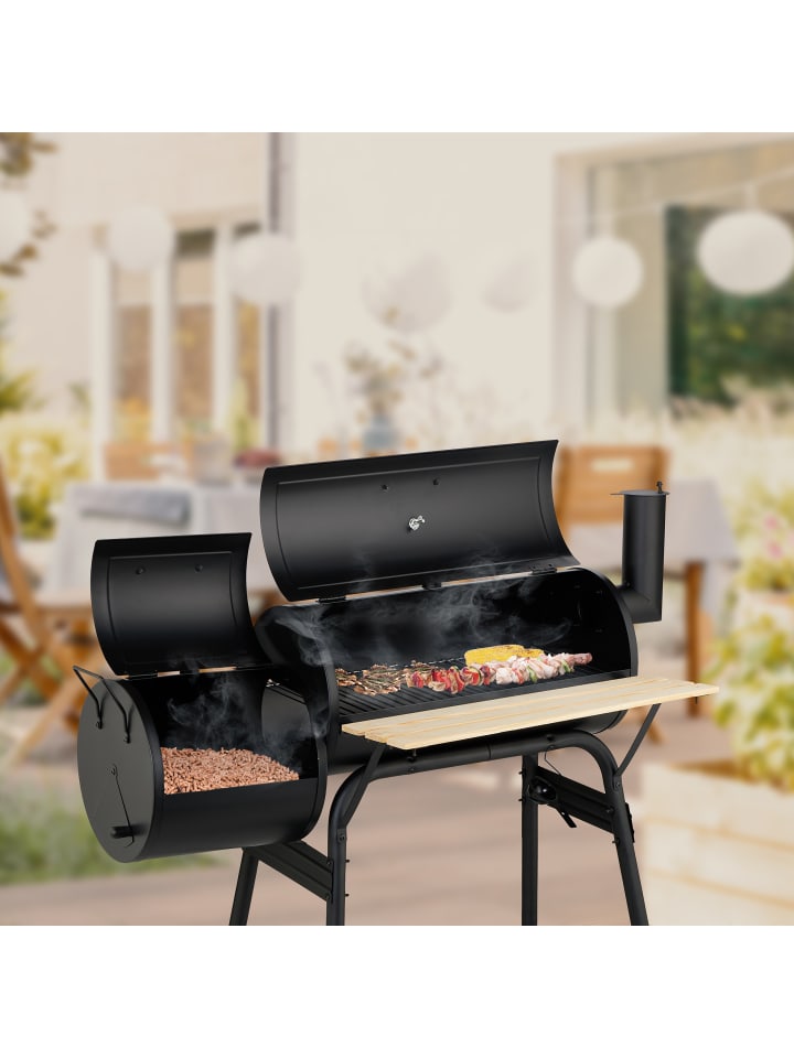 relaxdays Smoker Grill in Schwarz günstig kaufen onesize