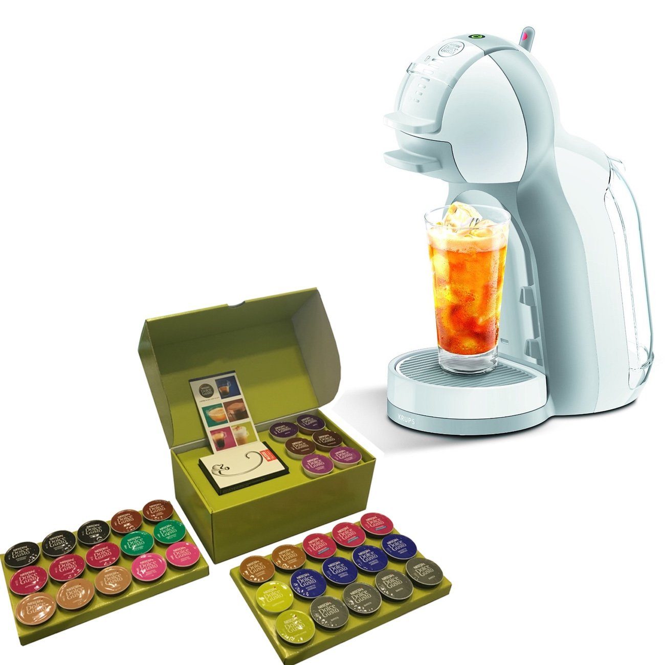 Krups Kaffeepadmaschine Nescafé Dolce Gusto Mini Me, 0.8l Kaffeekanne, Papierfilter 1x1, Abnehmbarer Tank