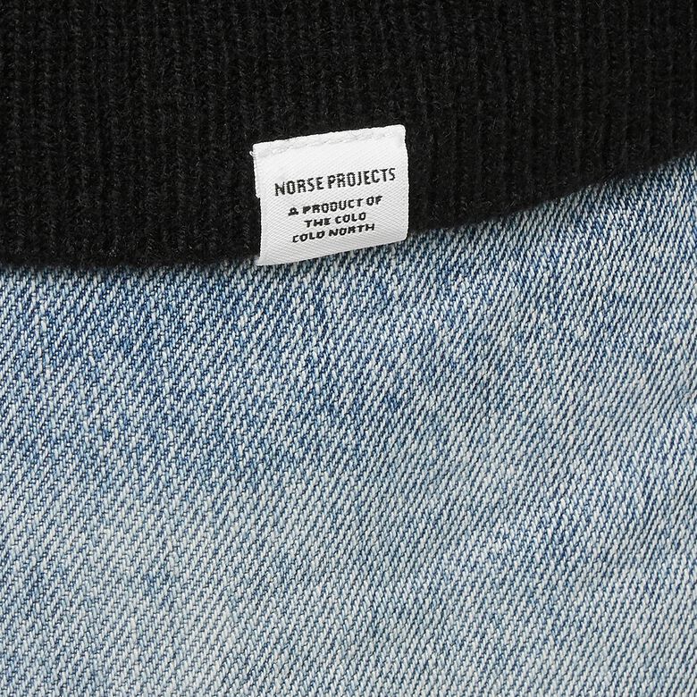 Norse Projects Marco Merino Lambswool Polo black
