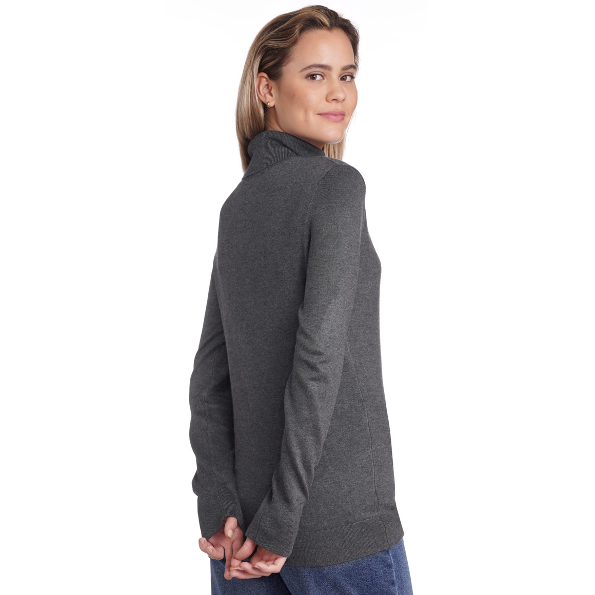 Damen Rollkragenpullover aus Feinstrick