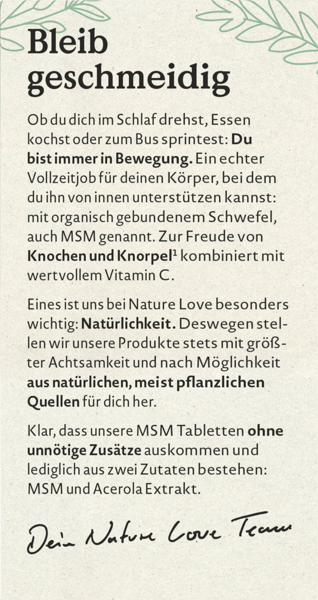 MSM mit Vitamin C Tabletten 180 St, 187 g