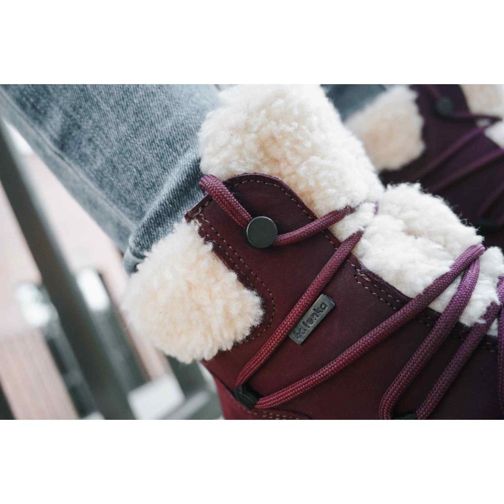 Be Lenka Bliss Burgundy Red rote Winterbarfußschuhe