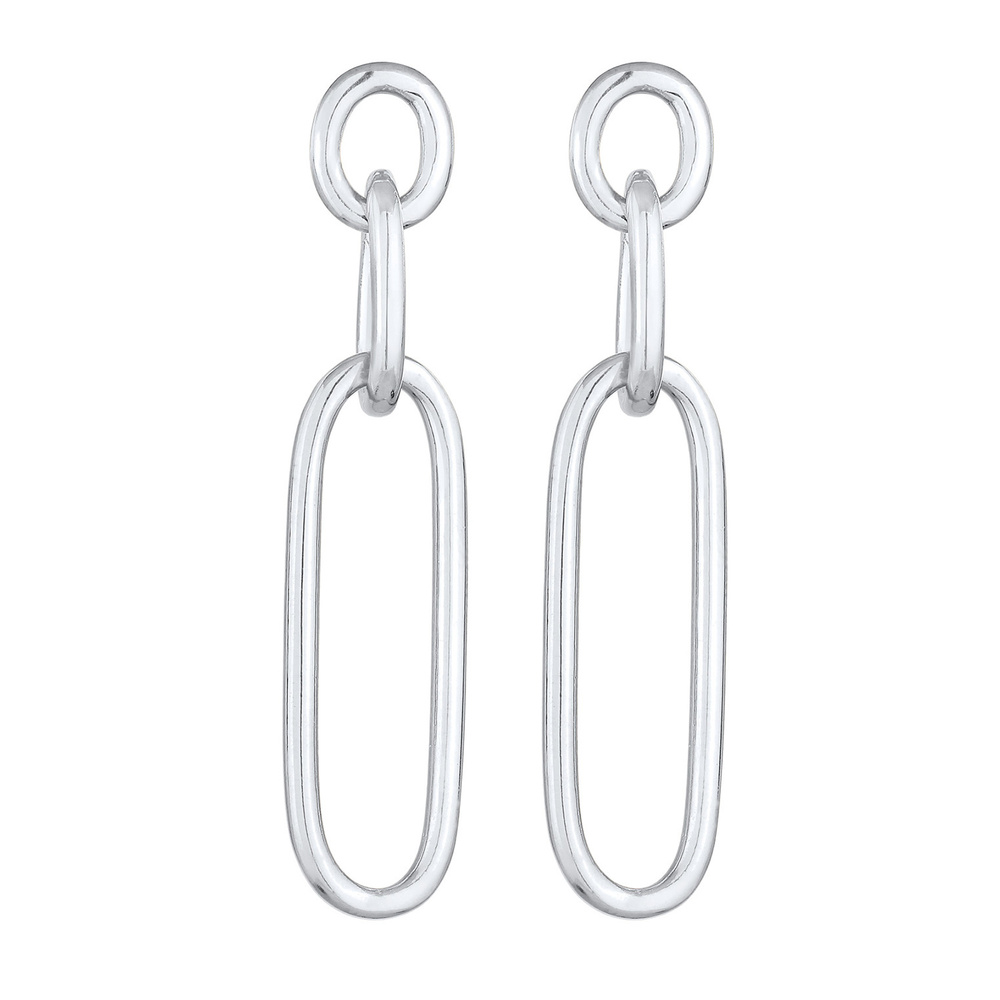Elli Elli Boucles d'Oreilles Femmes Pendentif d'oreilles Maillons Aspect des Chaîne Ba Boucles d'oreilles