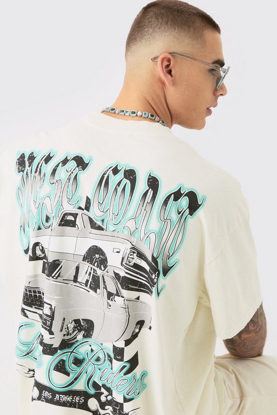 Oversize T-Shirt mit East Coast Print
