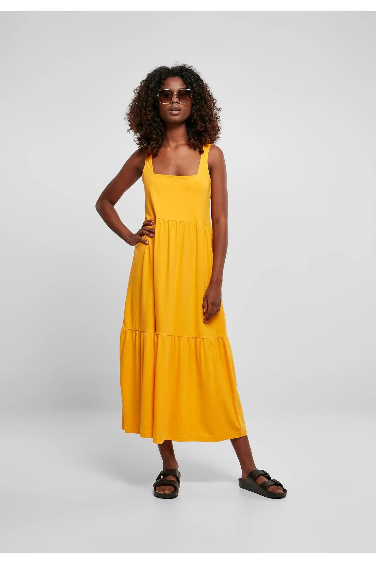 Urban Classics  Damen 7/8-langes Volant-Sommerkleid für Damen