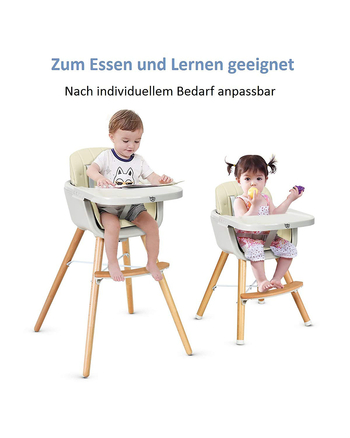 Babyhochstuhl mit einstellbares Esstischchen